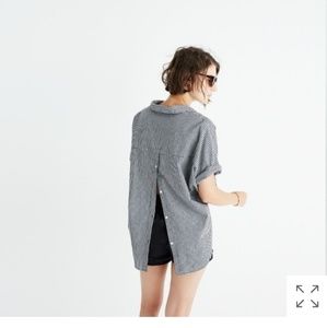 Madewell Gingham Courier top size L